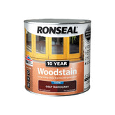 Ronseal 10 Year Woodstain - Deep Mahogany 750ml